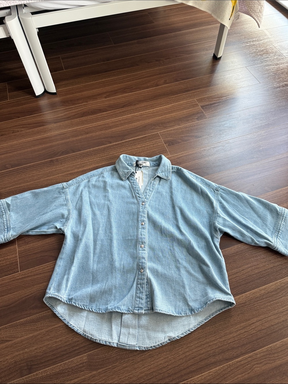Velvet Heart Denim quarter sleeve denim coverup.
